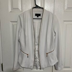 Mark Zunino Women's Cream Blazer with Gold Accents